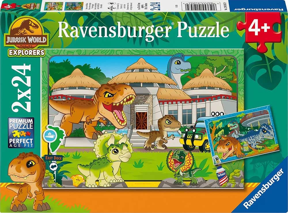Puzzle za decu 2x24 dela Život u divljini Jurassic World Ravensburger 12001057