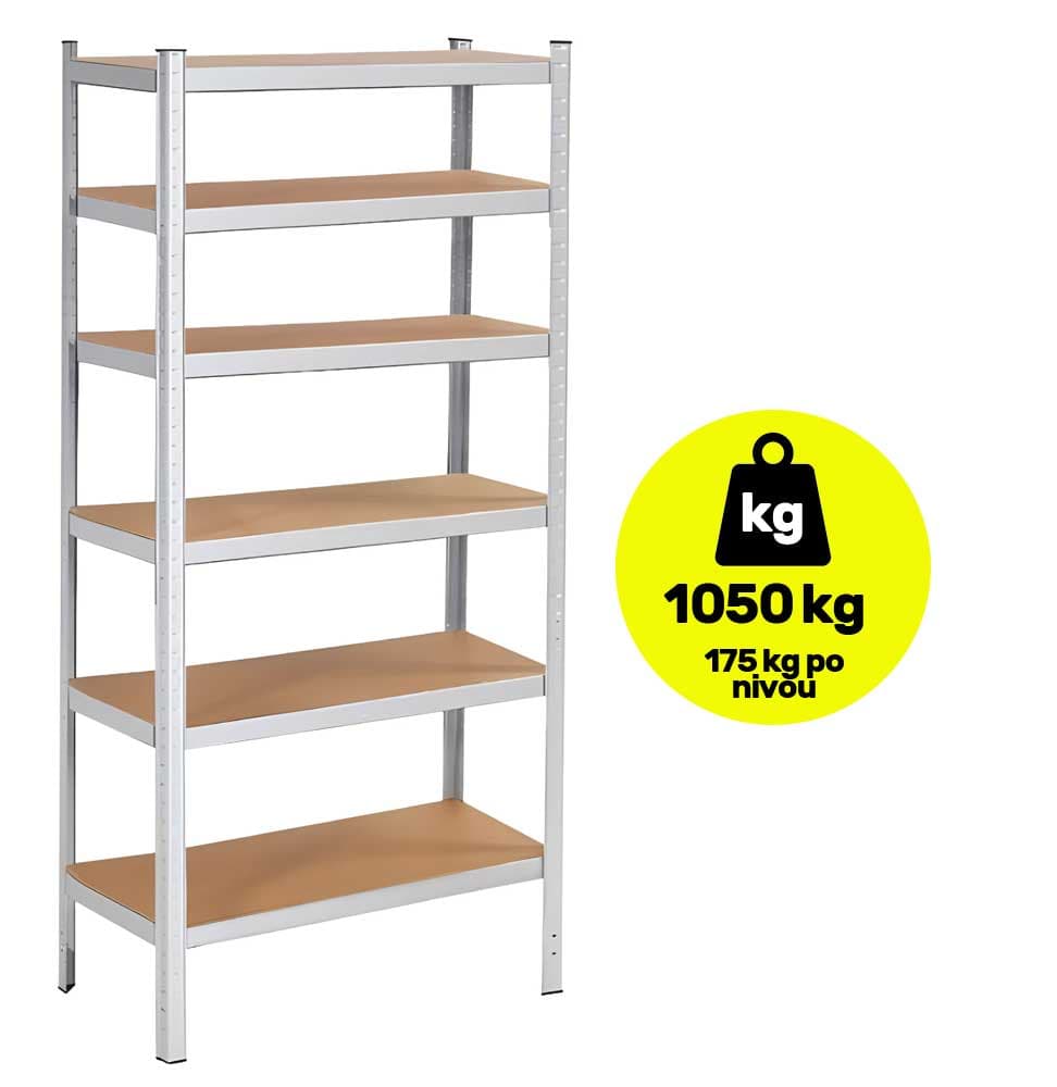 Metalna stalaža velike nosivosti 220x120x40cm 6x175kg