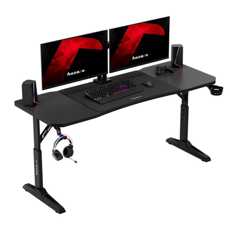 Huzaro Hero 4.6 Crni Podesivi Gaming Sto 160x60cm