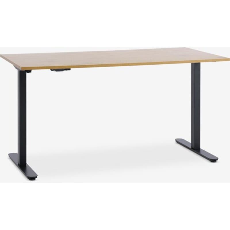 Radni sto sa podesivom visinom SVANEKE 70x140 cm, natur hrast/crna