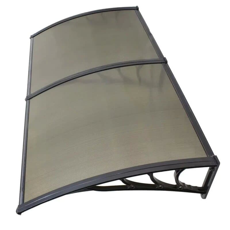 Aluminijumska Nadstrešnica 200x120cm - Crna/Bronza, Leksan 5mm
