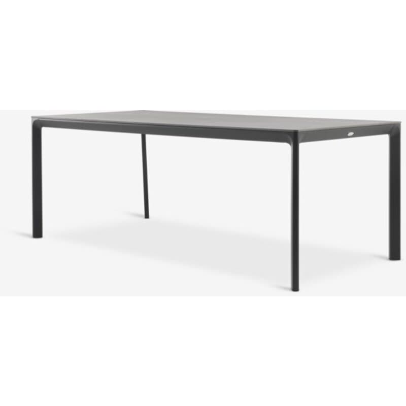 Baštenski sto KUMLA Š95xD200 cm, sivi, sinterovani kamen/aluminijum