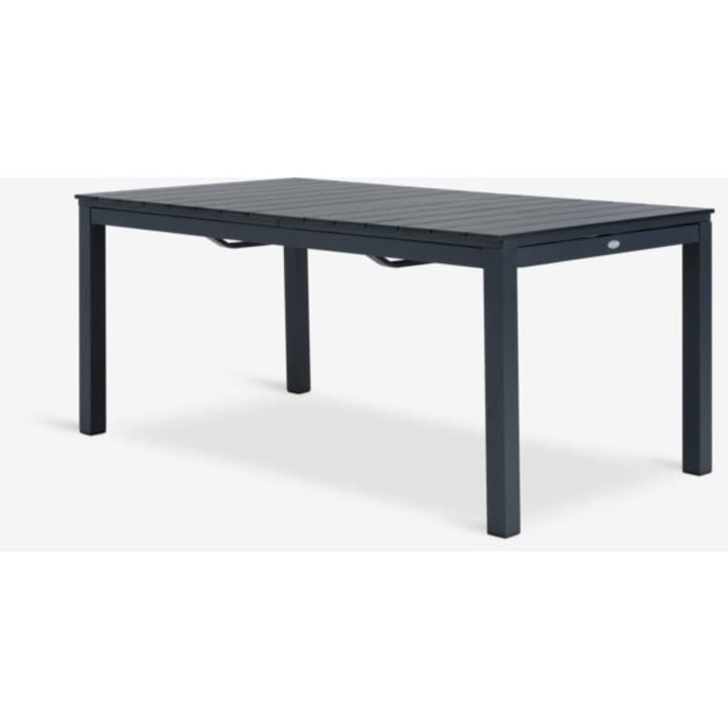 Baštenski sto VATTRUP 95x172/276 cm, crna, aluminijum/veštačko drvo, na produžetak