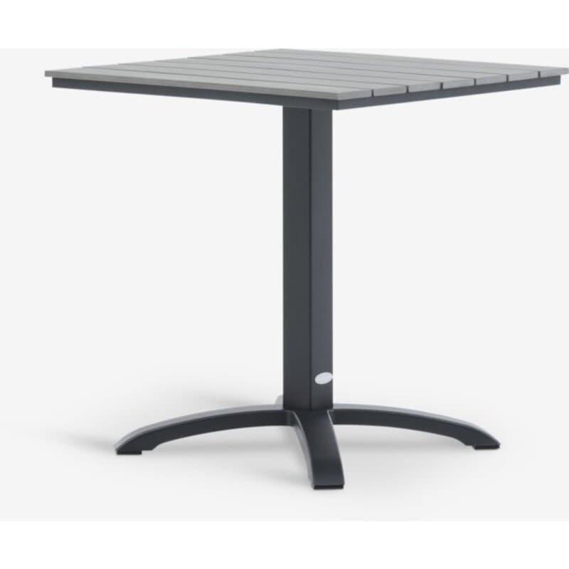 Bistro baštenski stočić HOBRO 70x70 cm, aluminijum, siva
