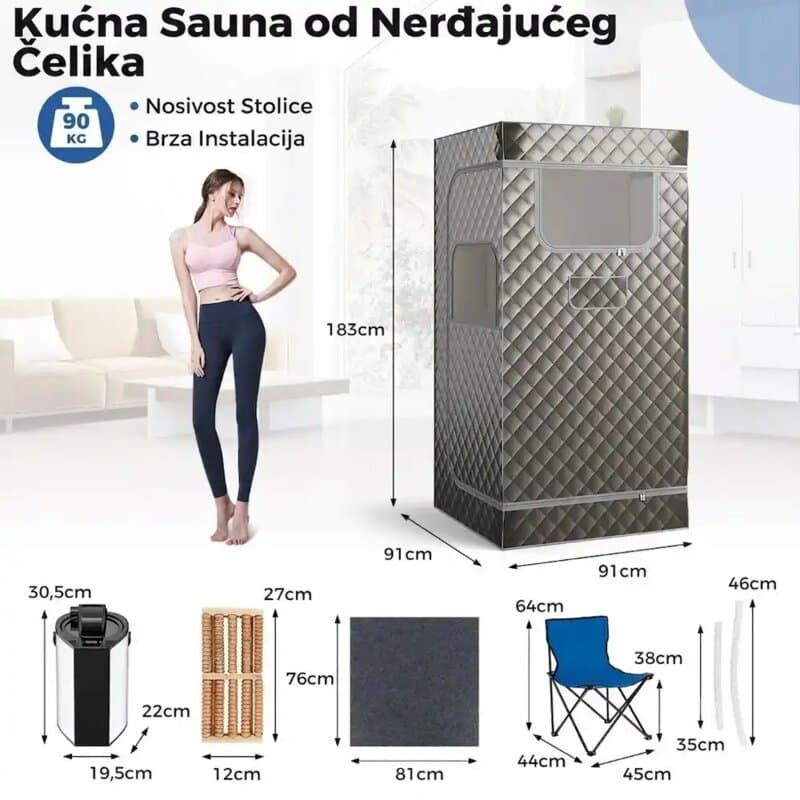 Domaro Prenosiva parna sauna za 1 osobu sa masažerom i generatorom pare 3L