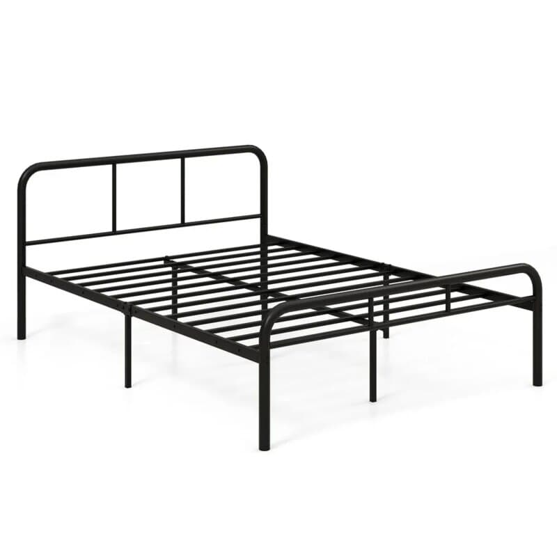 Domaro Metalni krevet 140x190cm sa uzglavljem, crna