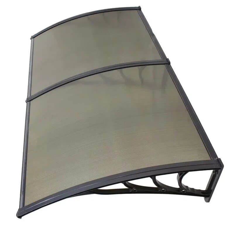 Nadstrešnica Aluminijumska 240x150cm Crna Bronza 5mm