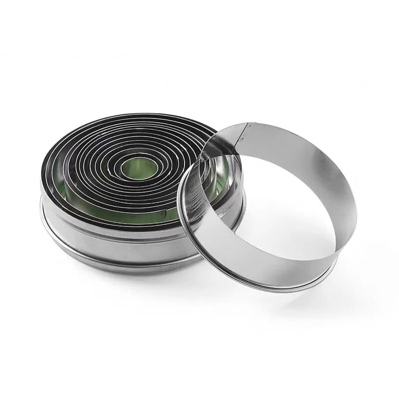 Hendi Pro Set Okruglih Modli za Kolače i Testo sa Ravnom Ivicom (Ø19–112 mm)