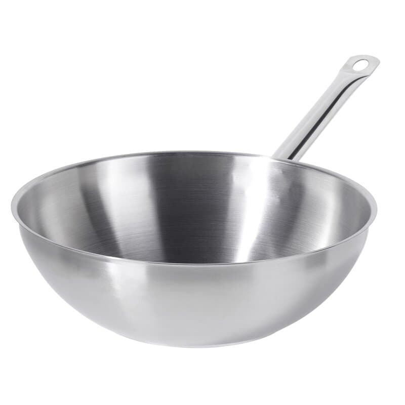 Profesionalni wok tiganj od nerđajućeg čelika (Inox) Ø30cm – Indukcija M-Pro
