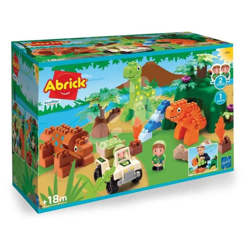 Ecoffier Abrick Dino Land set kockica sa dinosaurusima, 87 delova