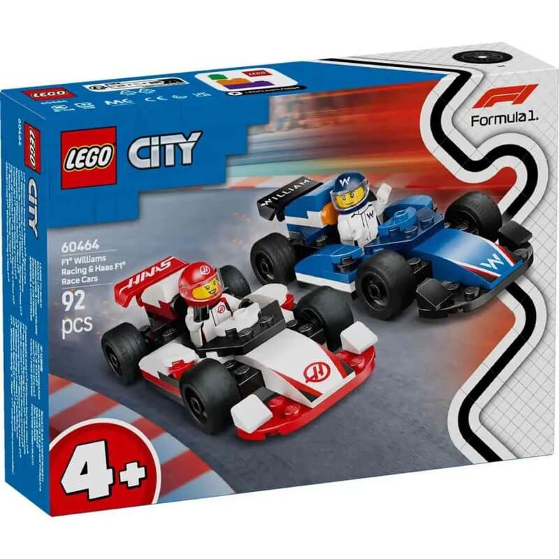 LEGO® City F1 Williams Racing i Haas F1 trkački automobili 60464