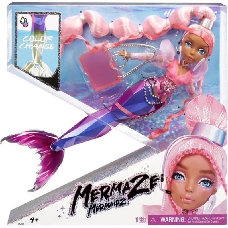 Lutka sirena Mermaze Mermaidz "Slumber Party" – rep menja boju u vodi