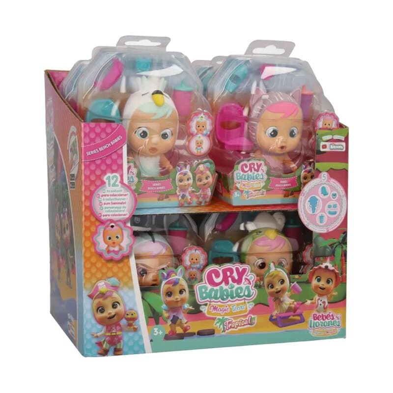 Cry Babies Magic Tears Mini Beach Babies lutka sa priborom za plažu