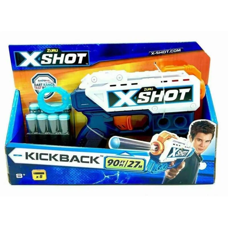 X-Shot Kickback Blaster – pištolj na strelice za decu 8+