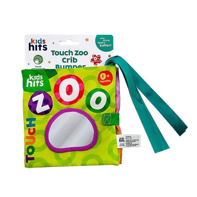 KIDS HITS ZOO senzorna knjižica za bebe sa trakama za krevetac