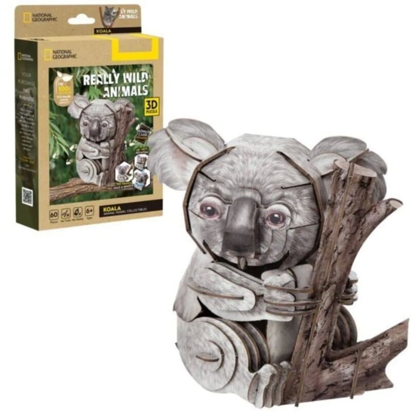 CubicFun 3D Puzzla Koala National Geographic, 60 delova