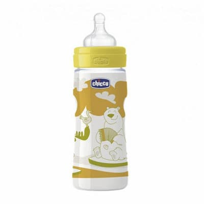 Chicco plastična flašica sa silikonskom cuclom Well-Being 330ml 4m+ 00070707000080