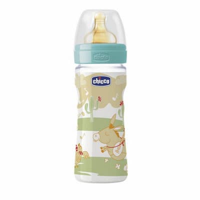 Chicco plastična flašica sa kaučuk cuclom Well-Being 250ml 2m+ 00070704000000