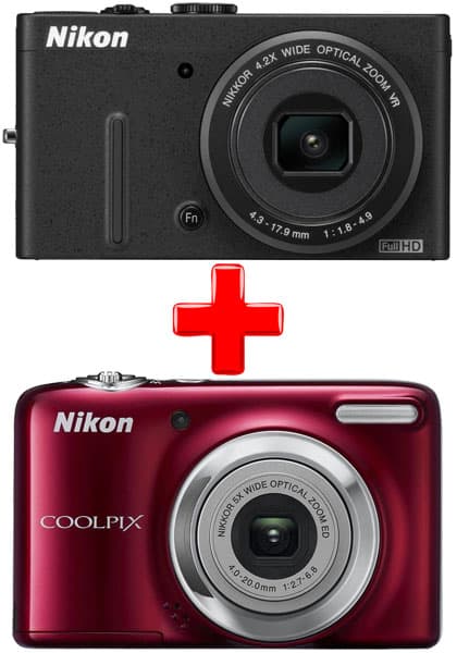 JA SAM LJUBAV! Nikon CoolPix P310 Crni + poklon Nikon CoolPix L25 Crveni