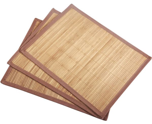Stoni podmetači od bambusa Bombay 33x45cm braon 4 komada
