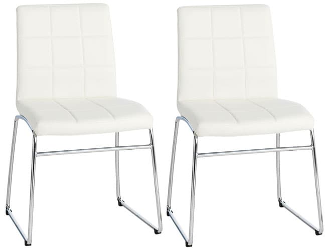 Dve Trpezarijske stolice Albo veštačka koža bela