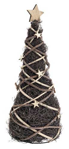 Novogodišnji ukras Jelka sa zvezdama 45cm