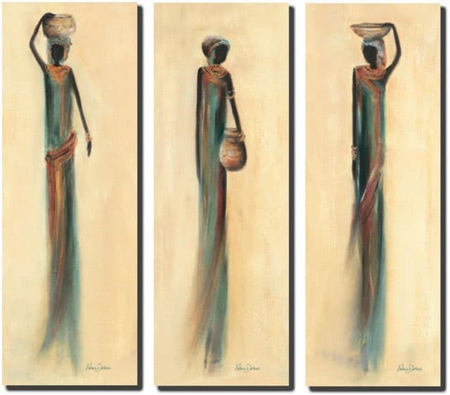 Triptih afrički motivi 25 x 70 cm