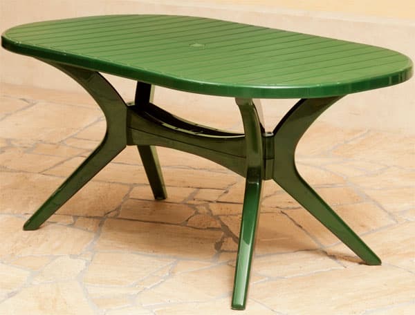 Steiner Lyon ovalni plastični sto zelene boje 150x90 802442