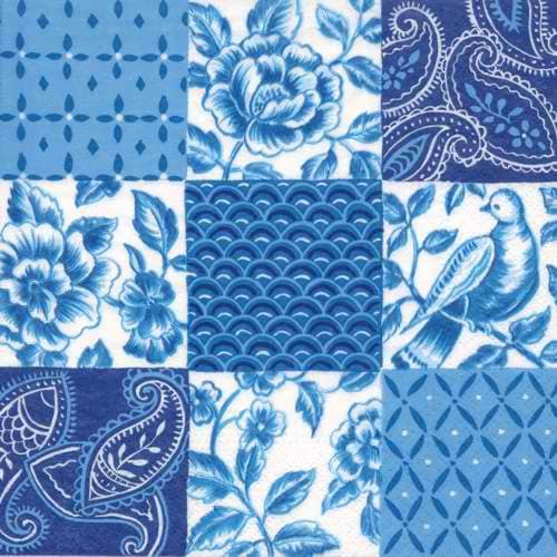 PapStar troslojne salvete - Indigo Check 20 komada 33x33 PS PS 16581