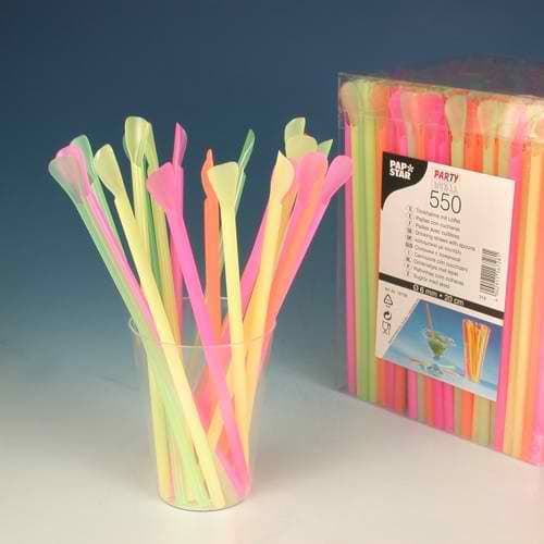 PapStar Neon slamke sa kašičicom 550 komada PS 16728