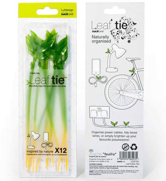 SuckUK Držači kablova u obliku listića LEAFTIE1