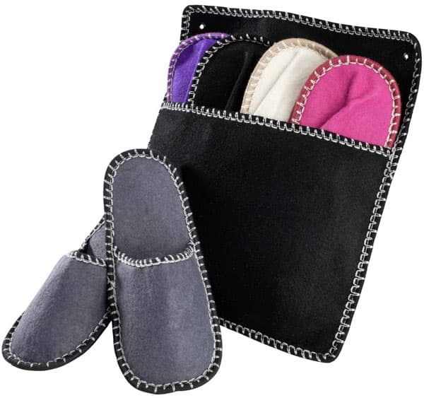 Papuče u torbici od filca 5 pari