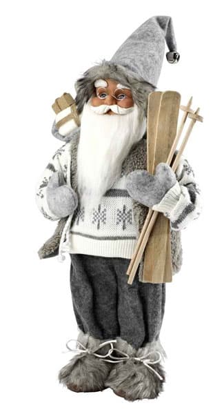 Novogodišnji ukras Deda Mraz Bergmann V41cm bela