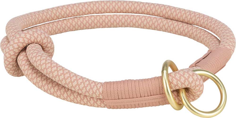 Ogrlica poludavilica za male pse Soft Rope pink/light pink veličina S Trixie 1984407