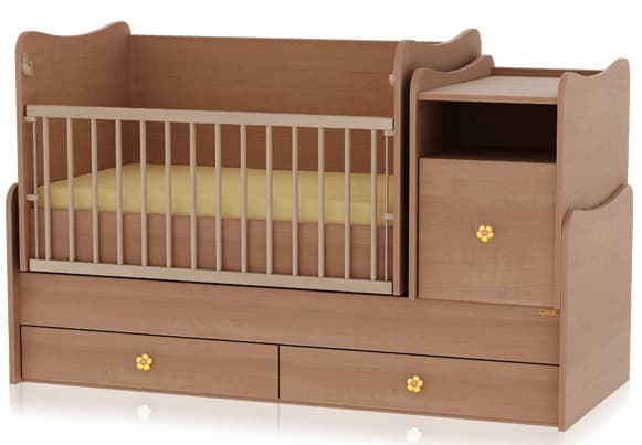 Lorelli Drveni krevetac za bebu Trend Plus Cherry