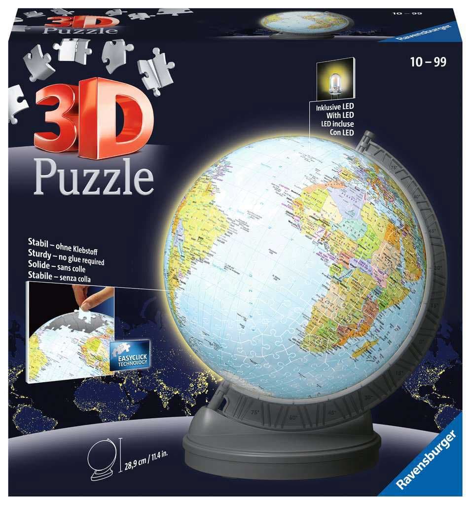 Napravi sam Globus od Puzli sa LED svetlom Ravensburger 3D Puzzle 11549