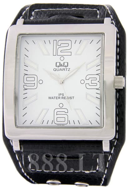 QnQ muški ručni sat sa kožnom narukvicom GS76J304Y