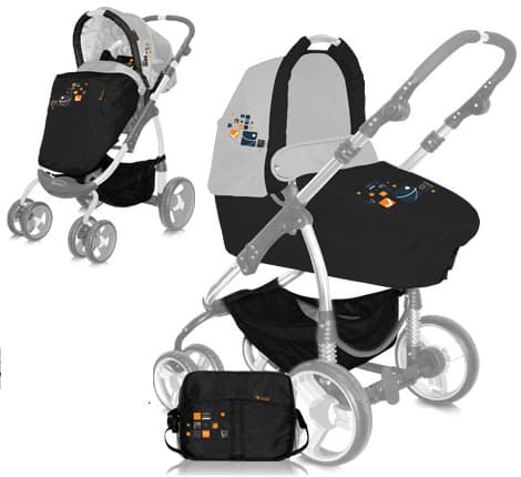 Bertoni Kolica Avio Set Black Squares 10020021329