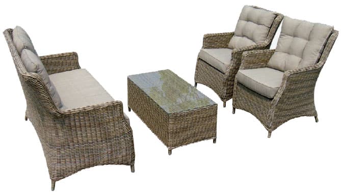 Garnitura Essential Grey Ratan PE - 2 Fotelje, Dvosed i Sto