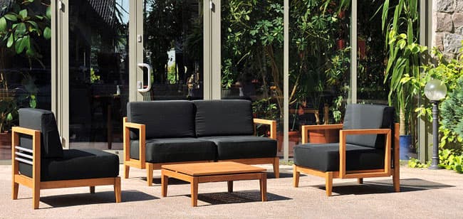 Garnitura od Drveta Campolieto - 2 Fotelje, Dvosed, Sto