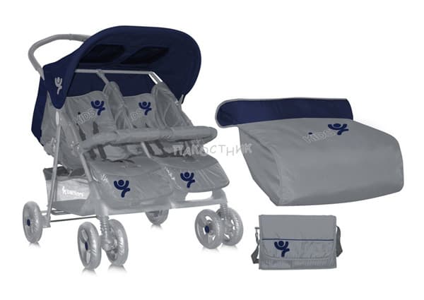 Bertoni Kolica za blizance Blue&Grey Kids 10020071457