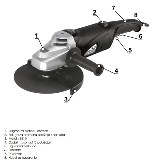 Brusilica 230mm W-WS 2500 72025000