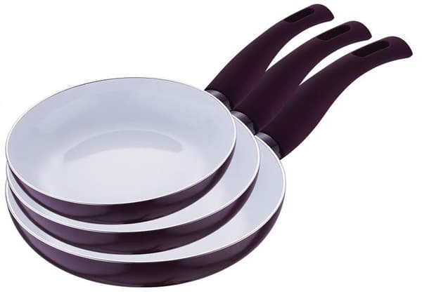 Bergner Keramički tiganji - Set od 3 kom Renberg purple RB-1008-P