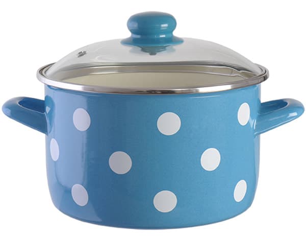 Metalac Duboka šerpa Novum sa poklopcem 24 cm plava sa tufnama 147616