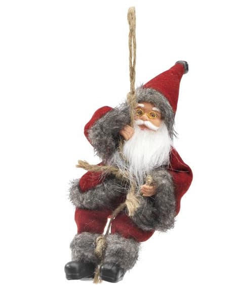 Novogodišnji ukras Deda Mraz koji se penje V20cm