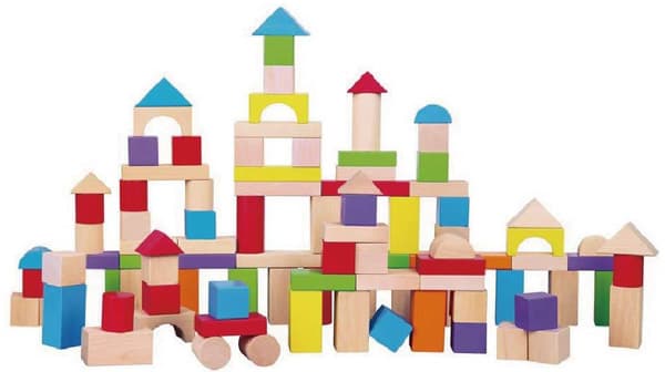 Drvene šarene kocke 100 kom