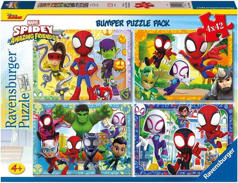 Puzzle slagalica za decu 4x42 dela Spidey and Friends Ravensburger 12001066