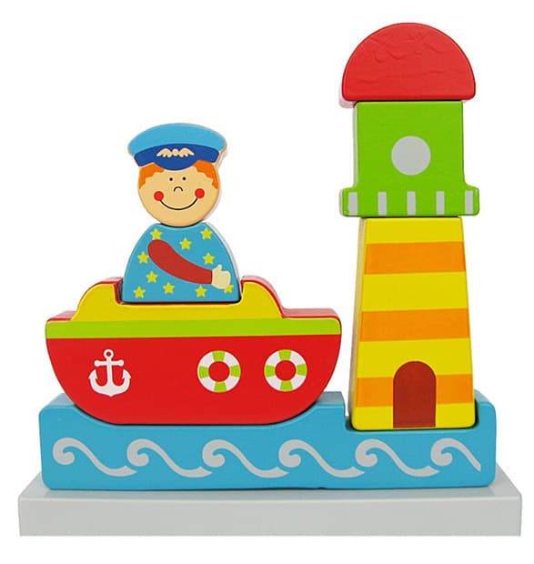 Drvene kocke sa magnetima 4Kids Mornar 22564