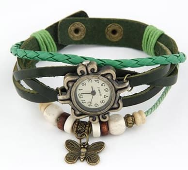 Ručni časovnik Vintage leptir green