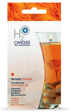 Ukrasne vodene svećice Rainbow Moments H2O narandžasta boja